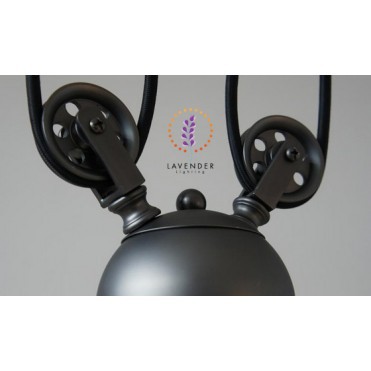 Đèn thả ròng rọc sắt 3 chao TH115