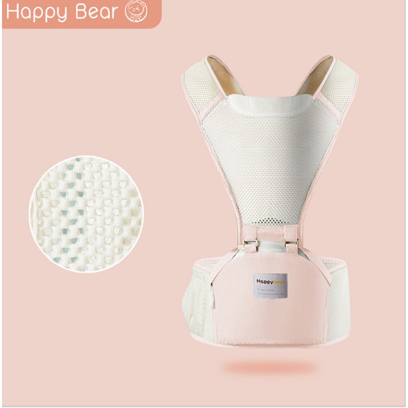 Địu Em Bé 4 Tư Thế HAPPY BEAR - Địu Em Bé Có Bệ Ngồi