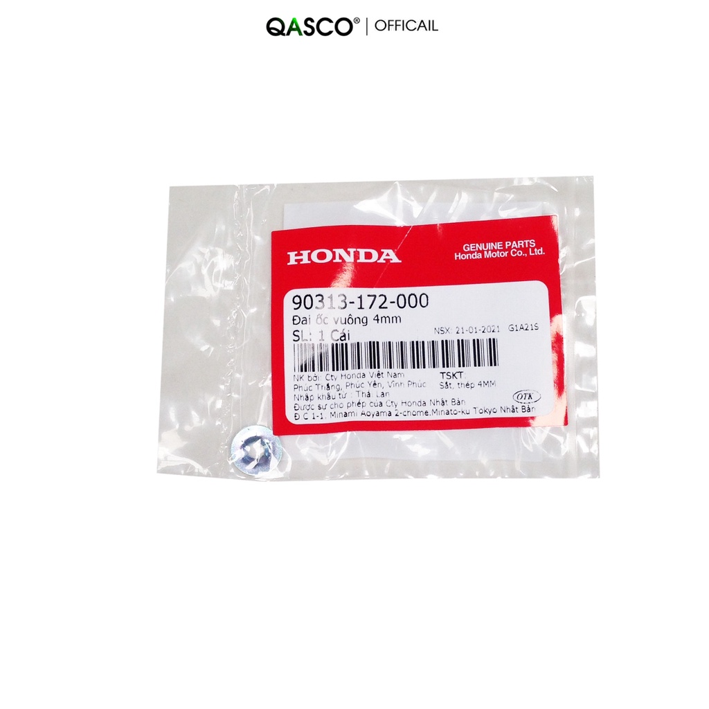 Đai ốc vuông HONDA 4mm chung nhiều dòng xe  QA(90313172000) _( 275)
