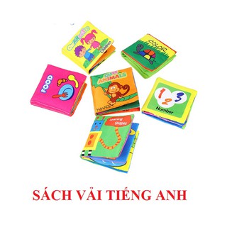 Combo 3 quyển sách vải tiếng Anh - chọn chủ đề cho bé