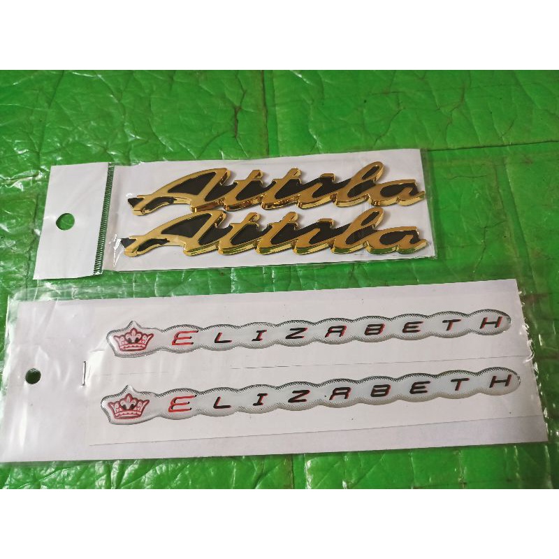 Bộ tem nổi Attila Elizabeth màu crôm vàng New