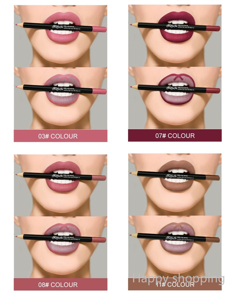 (Hàng Mới Về) Chì Kẻ Viền Môi 12 Màu Sắc Tùy Chọn Chống Nước Tiện Dụng | BigBuy360 - bigbuy360.vn