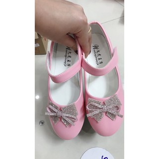 Giày búp bê đính đá gắn nơ hoa, giày bé gái A26