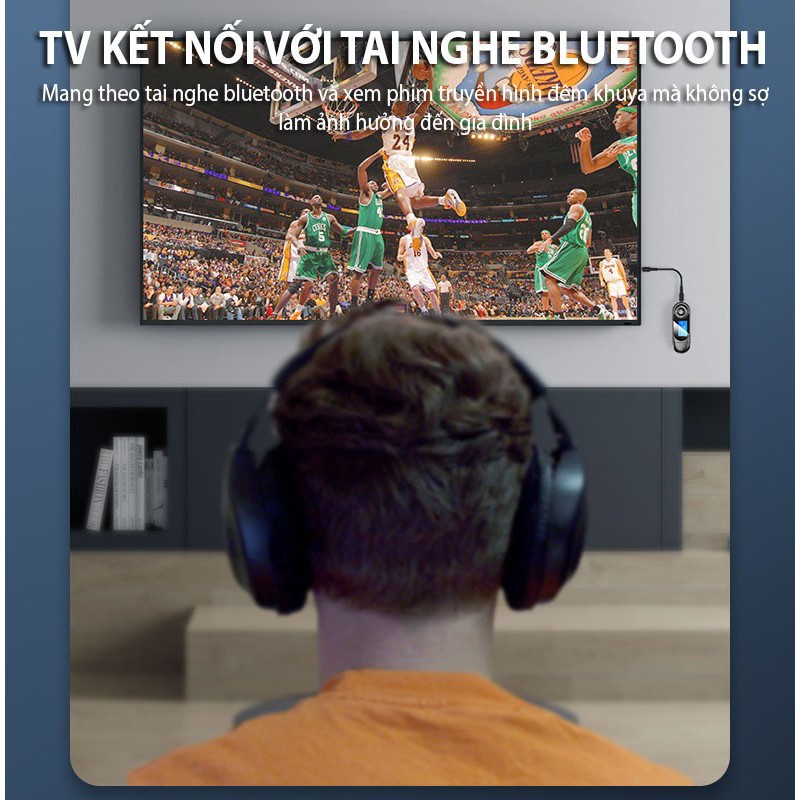 BỘ THU PHÁT KHÔNG DÂY 2 TRONG 1 BLUETOOTH 5.0 MÀN HÌNH Ô TÔ T13 TỪ ĐIỆN THOẠI QUA LOA, ÂM LY - MÁY TÍNH, TIVI QUA LOA