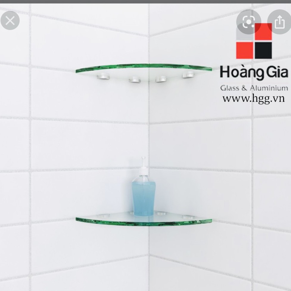 Kệ kính phòng tắm góc kích thước 25*25 cm