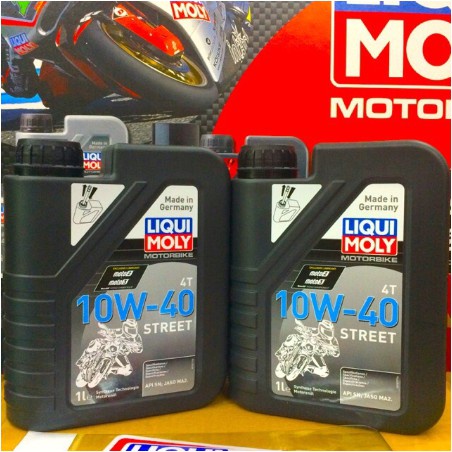 Nhớt động cơ xe máy Liqui Moly 10W40 Street 1L cho xe côn tay Honda, Yamaha, Suzuki, Kawasaki...