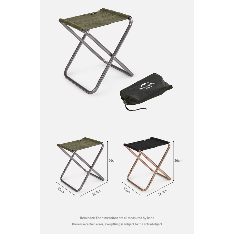 Ghế Xếp Mini Siêu Nhẹ Naturehike NH17Z012-L Hợp Kim Nhôm