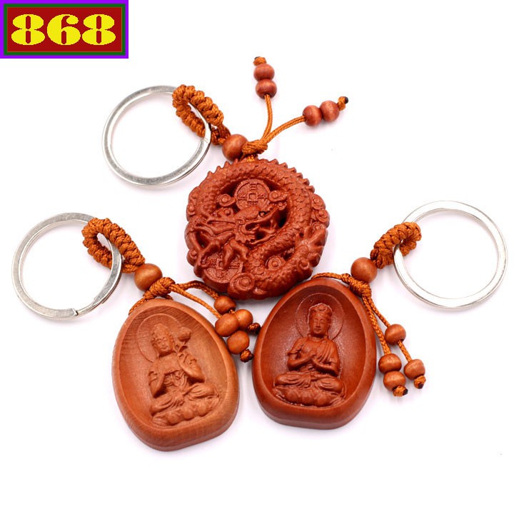 Combo 3 móc khóa Đại thế chí - Đại nhật như lai - rồng