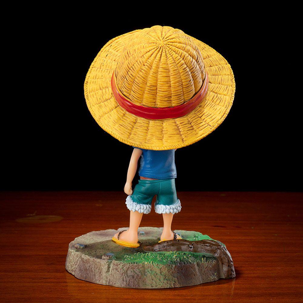 REBUY1 Mô Hình Nhân Vật Luffy Đội Mũ Rơm 15cm Trang Trí