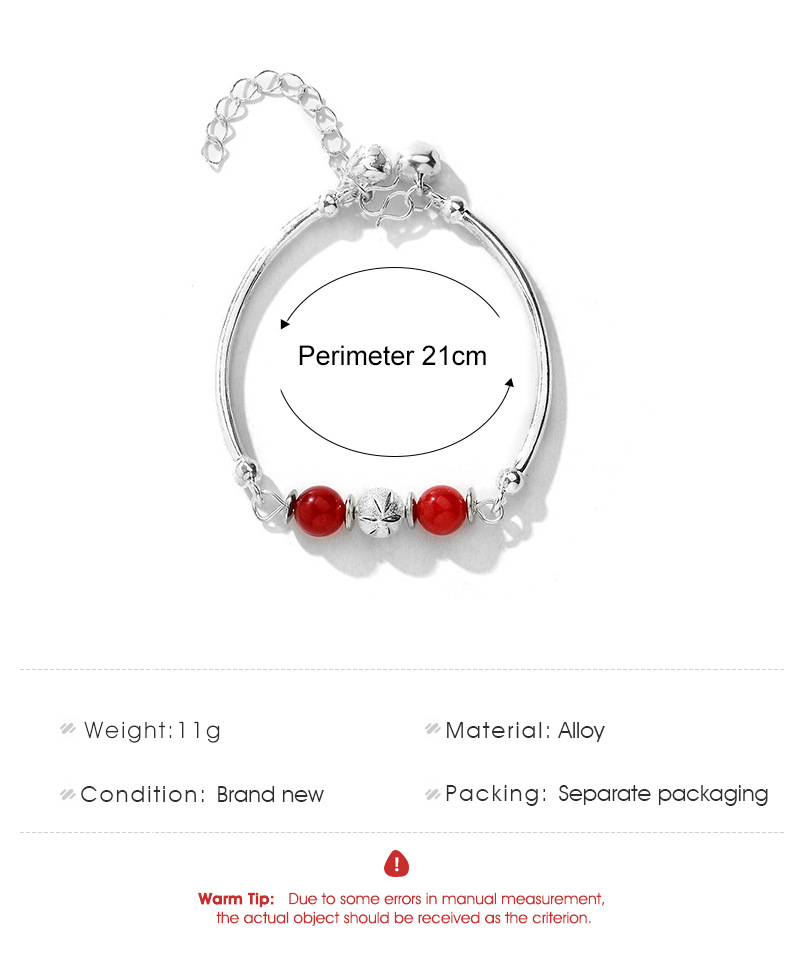 Vòng đeo tay chuỗi hạt bằng hợp kim phong cách hàn quốc có chuông nhỏ xinh xắn đáng yêu