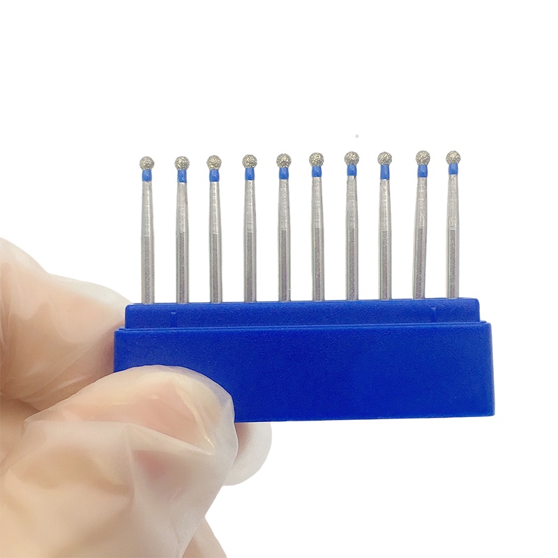 Bộ 10 mũi khoan có quả bóng tròn 25mm fg 1.6mm chuyên dụng cho nha khoa