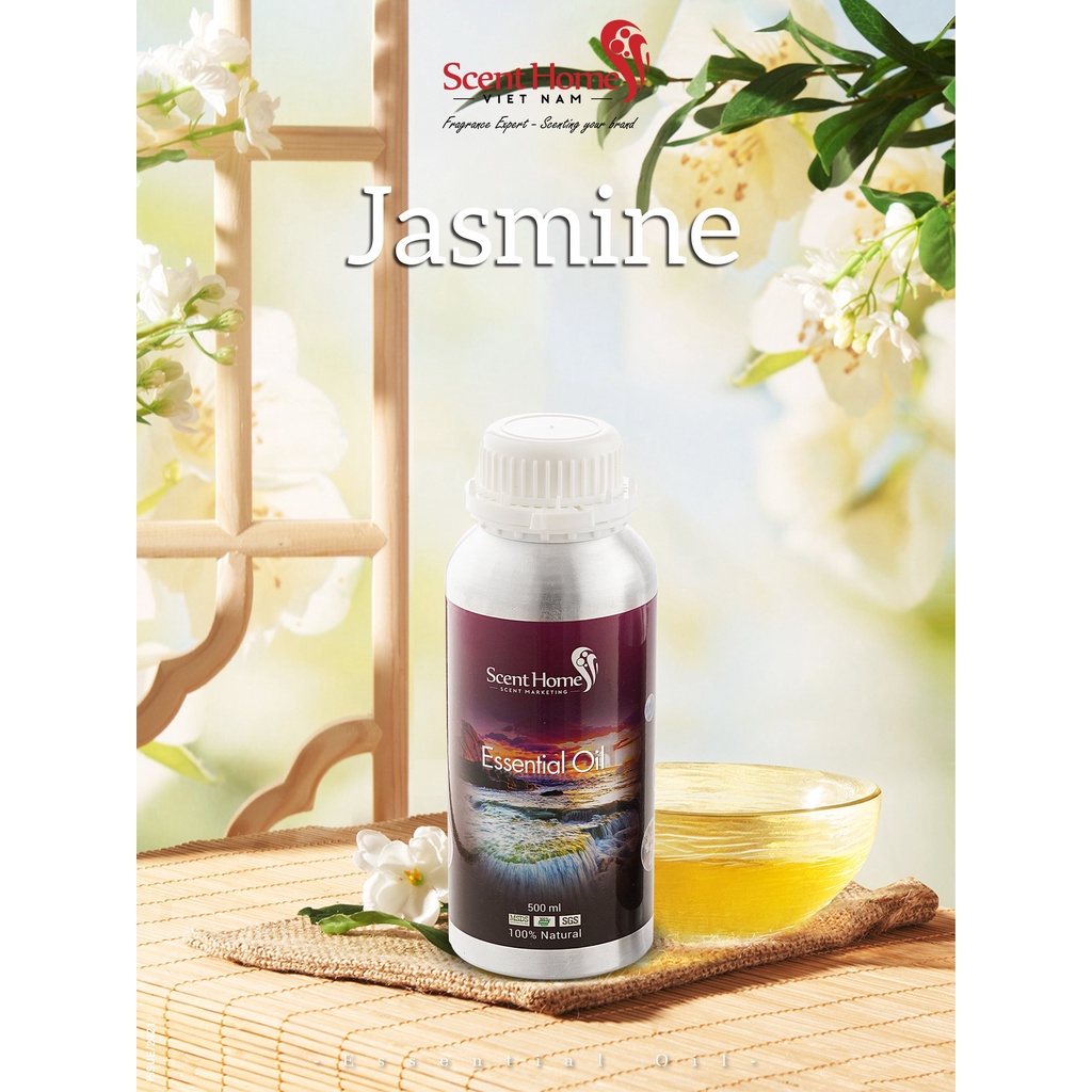 Chính hãng] Tinh dầu JASMINE - ScentHomes (Hoa Nhài - 50ml, 100ml, 250ml)