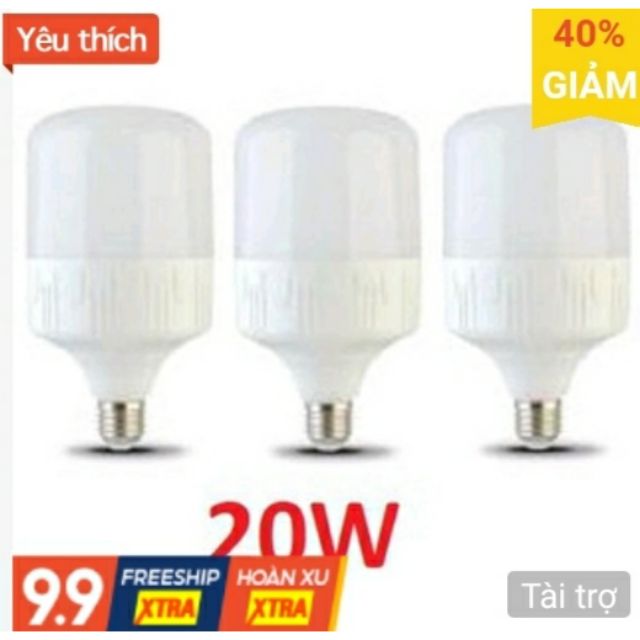 Bóng đèn led siêu sáng 20w/ bóng đèn búp led rạng Đông
