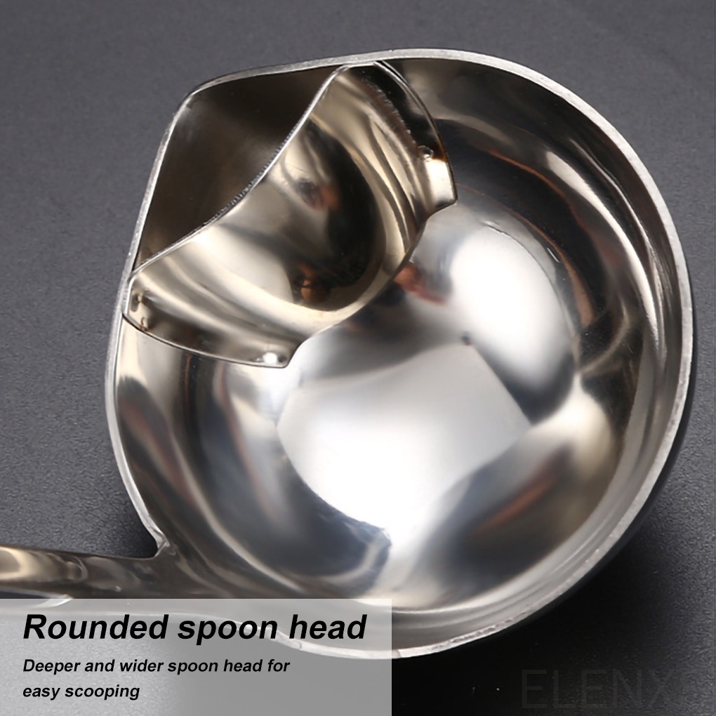 Muỗng múc súp lọc dầu bằng thép không gỉ chống bỏng cho nhà hàng