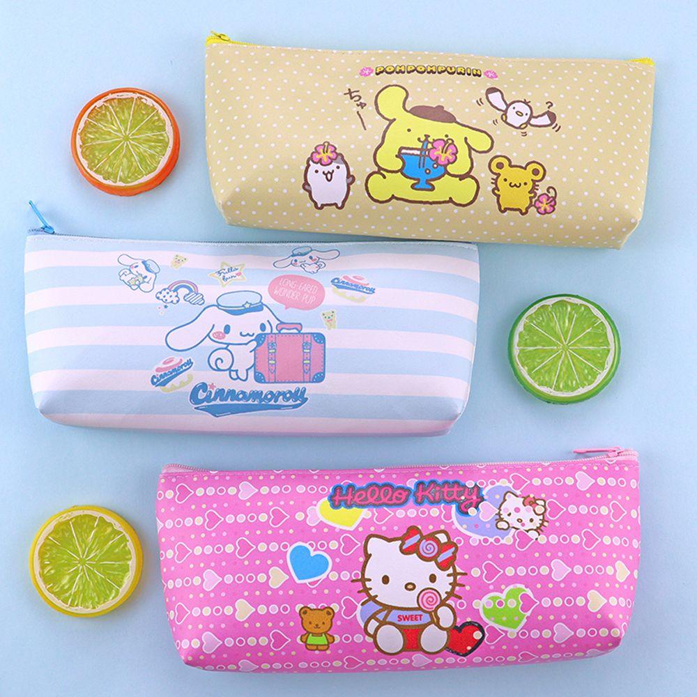 Bóp Viết Da PU In Hình Kuromi Kitty Dễ Thương