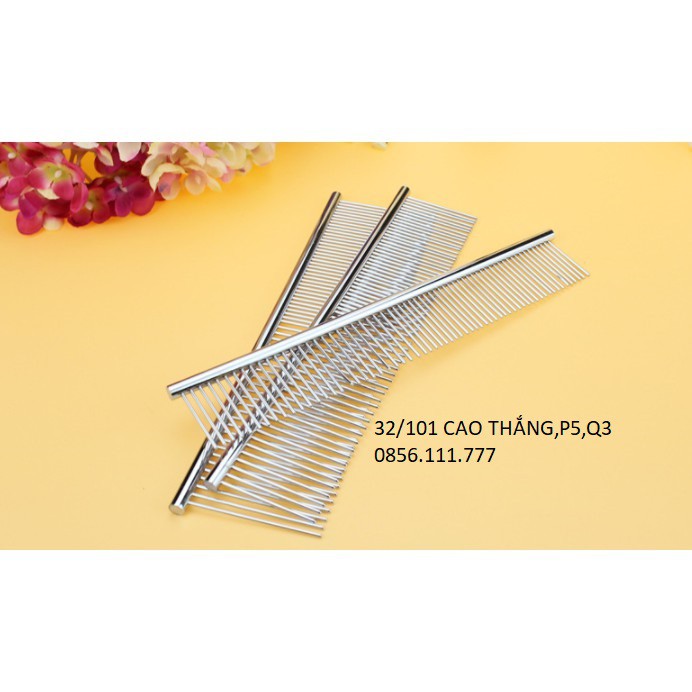 lược inox chải lông mèo thú cưng