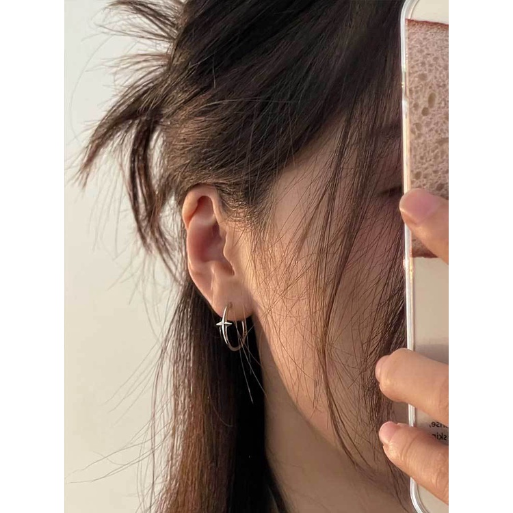 Khuyên Tai Hình Ngôi Sao Phong Cách hip hop Thời Trang