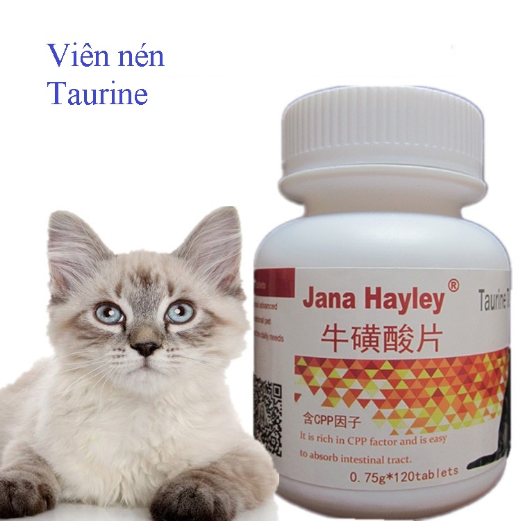 Viên nén bổ sung Taurine cho chó mèo, hỗ trợ điều trị, phòng tránh các bệnh về mắt và tim mạch