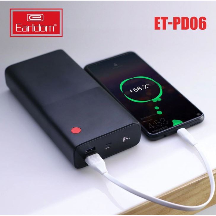 Sạc Dự Phòng Earldom 30.000mAh cho IPhone, Samsung