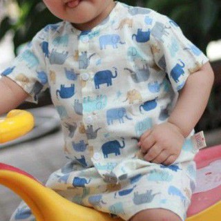 Bộ đồ cộc tay xô cho bé hình voi