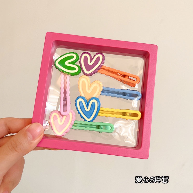 Bộ Kẹp Tóc Mỏ Vịt / Gấu Hoạt Hình Dễ Thương Thời Trang Cho Bé Gái