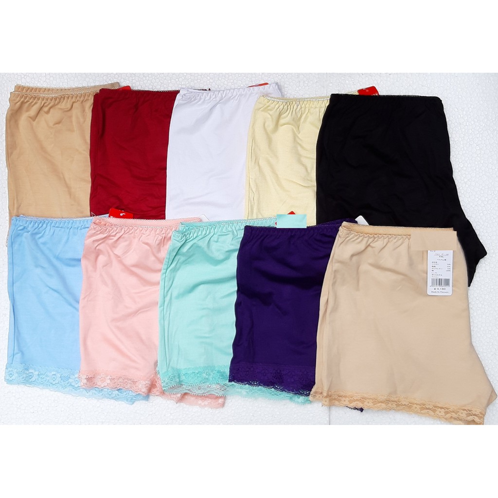 [Size M,L,XL,XXL] 01 Quần đùi short nữ mặc trong váy định hình 40-80kg Thun Lạnh 100% Poly Cotton thoáng mát