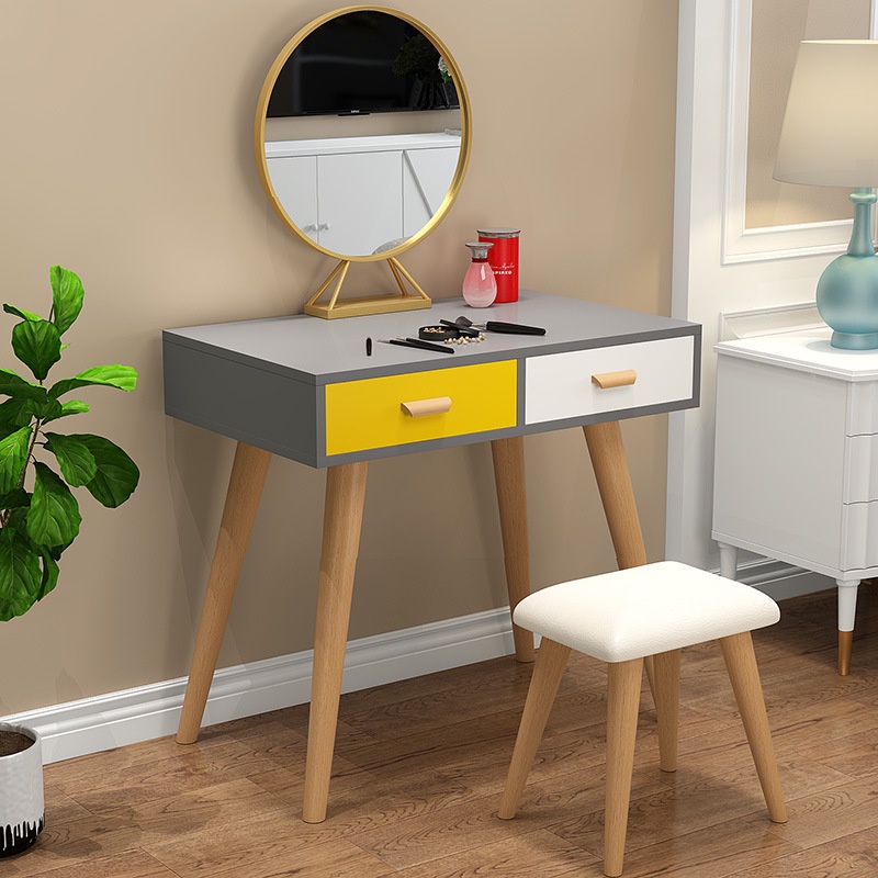 Ghế ngồi bàn trang điểm/bàn phấn IGA màu Trắng sang trọng GC08