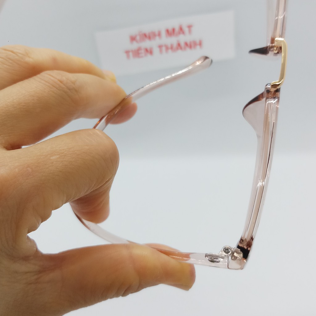 Mắt Kính Trắng Chắn Bụi Nhựa Dẻo Thời Trang HQ Dáng Vuông Bầu V210  - Kính Mắt Tiến Thành