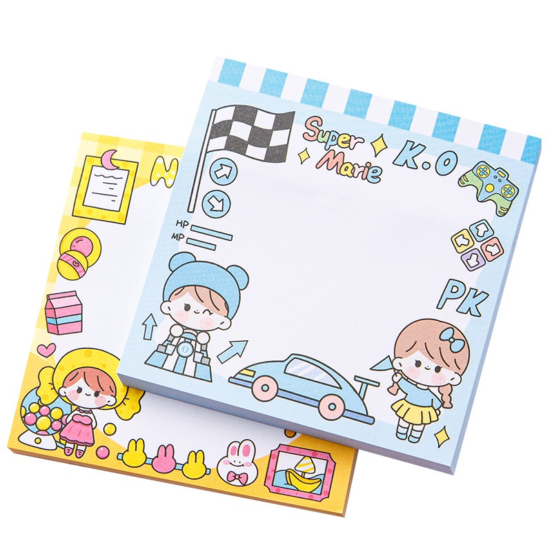 Sổ Tay Ghi Chú 8 * 8cm 80 Trang 100 Trang Họa Tiết Hoạt Hình Dễ Thương