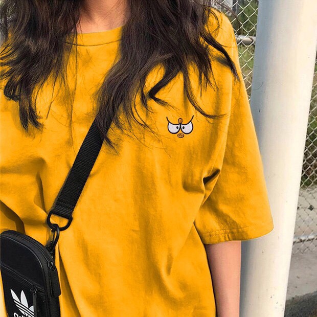 Áo thun tay lỡ form rộng - phông nam nữ cotton oversize - T shirt thêu đôi mắt - 2N Unisex