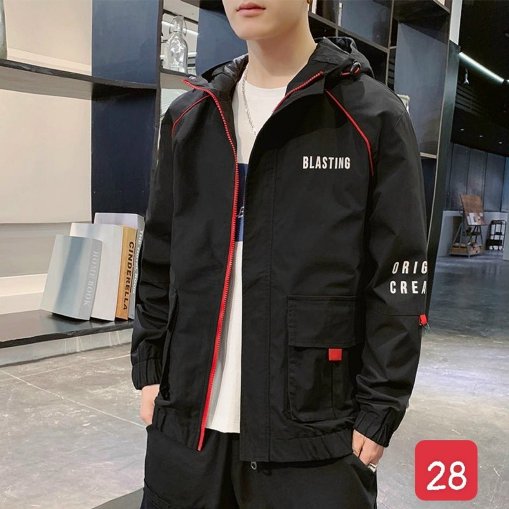 Áo khoác kaki nam túi hộp có mũ trùm vải kaki mềm nhẹ AKK28