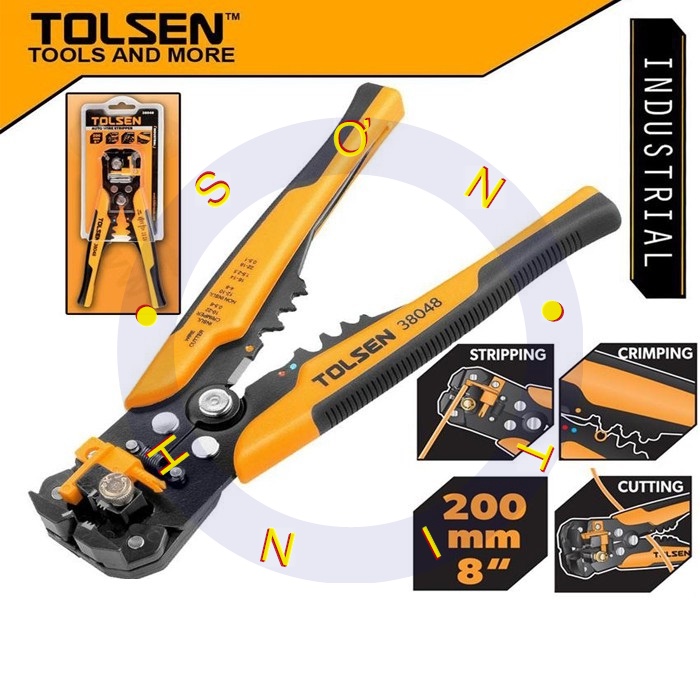 Kềm Tuốt Dây Điện Tự Động Công Nghiệp ( 8&quot; / 200mm ) Tolsen 38048