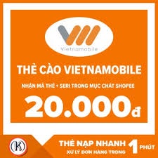 Thẻ nạp Vietnamobile 20K