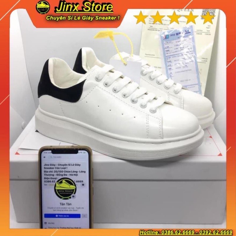 [Hot trend + Bản trung ] Giày thể thao MCQ gót nhung đen dây lụa 1.1 -  Jinxstore