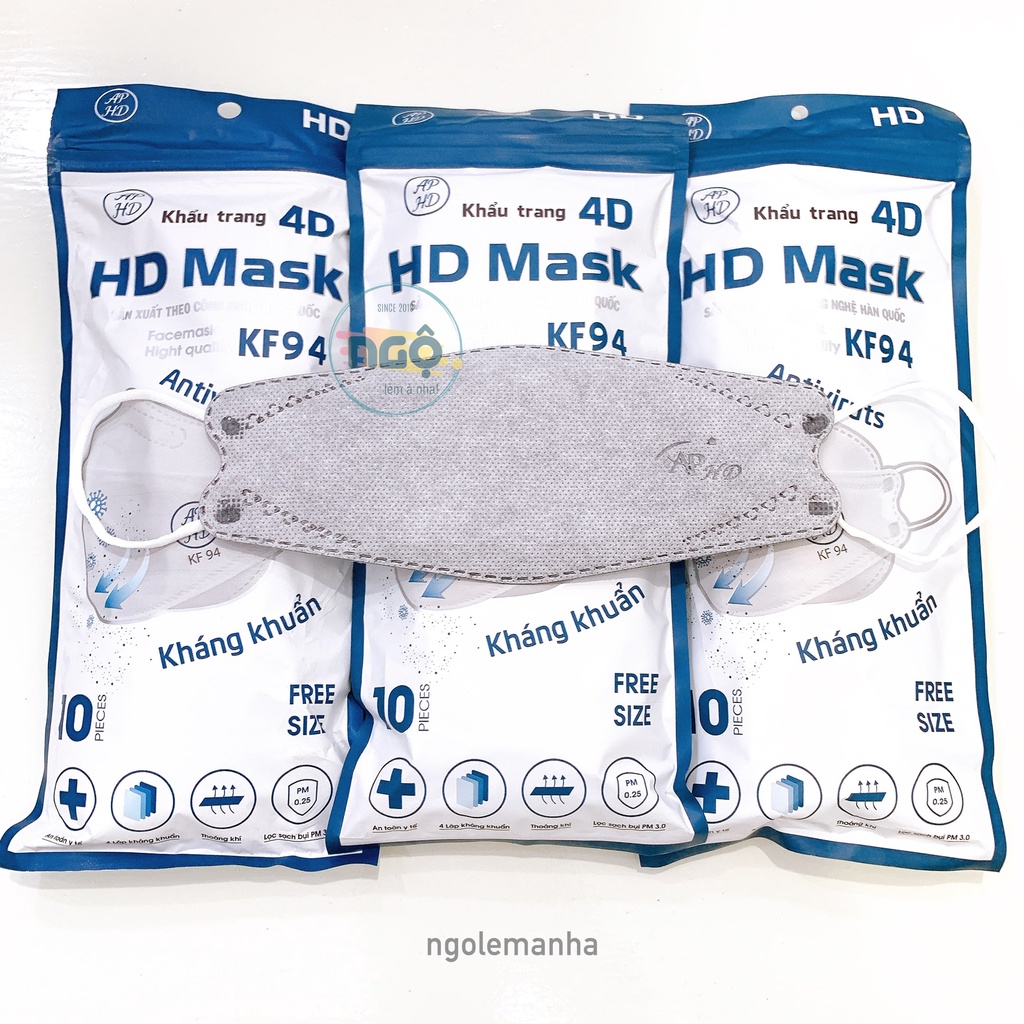 [CHÍNH HÃNG] SET 50 CHIẾC Khẩu Trang KF94 4 Lớp HD Mask NHIỀU MÀU  - AN PHONG HOÀNG DŨNG Chống Bụi Mịn Và Kháng Khuẩn