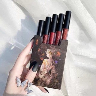 set 5 cây son tone đỏ lạnh