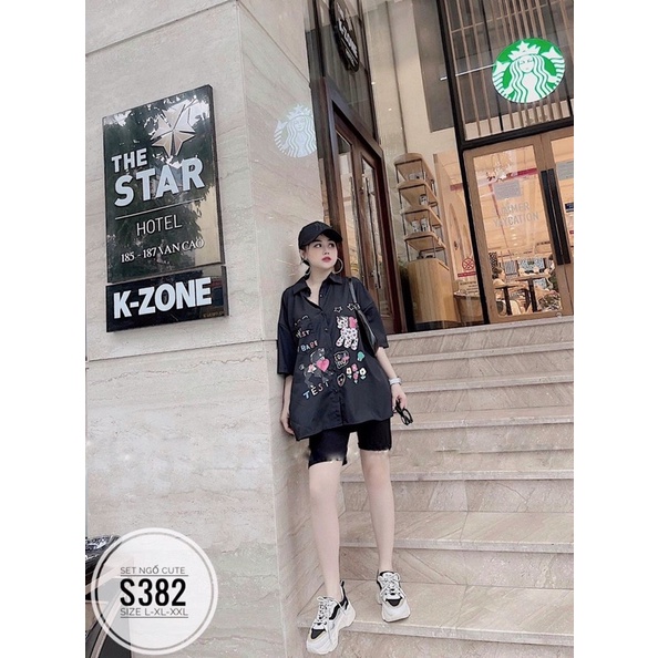 [ MÂY BIGSIZE ] Set áo sơmi quần ngố Bigsize60-90kg