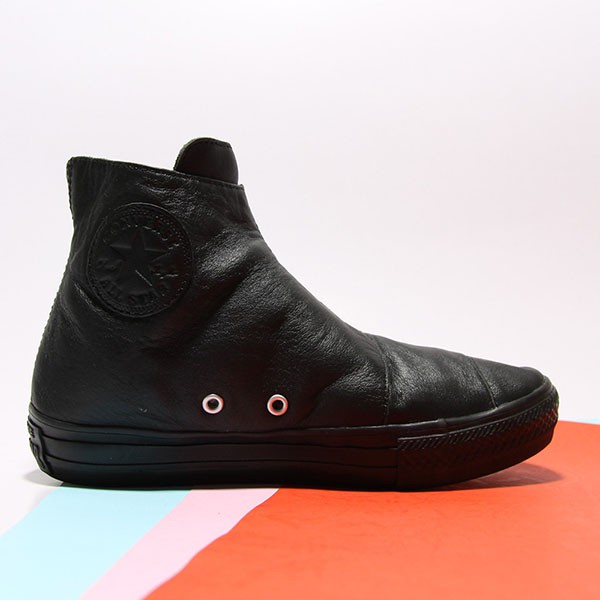 Giày Converse cao cổ da đen CCDD02