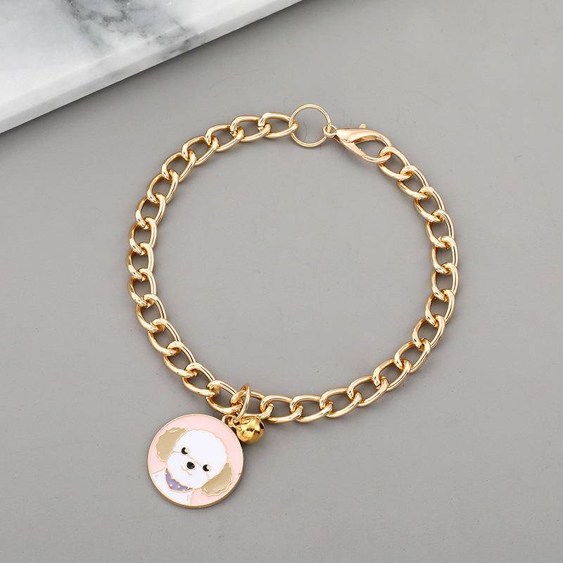 Vòng Cổ Gắn Chuông Nhỏ Bằng Hợp Kim Nhôm Mạ Vàng Không Phai Phong Cách Nhật Bản Dễ Thương Dành Cho Chó Mèo