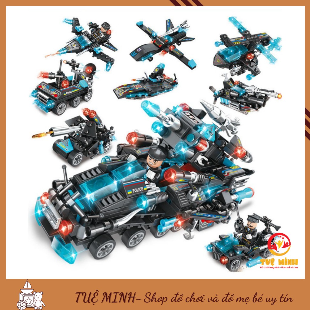 [Mã 154LIFESALE giảm 10% đơn 99K] Đồ Chơi Ghép Hình Lego Mini Mô Phỏng Các Loại Xe Cảnh Sát Thế Hệ Mới Có 8 Mẫu Lựa Chọn