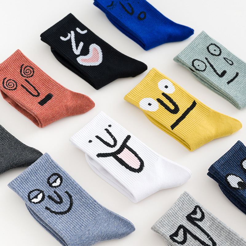 Tất Vỡ Unisex,Tất Vớ Cao Cổ Hoạ Tiết Vui Nhộn Chất Liệu Cotton Mềm Co Dãn