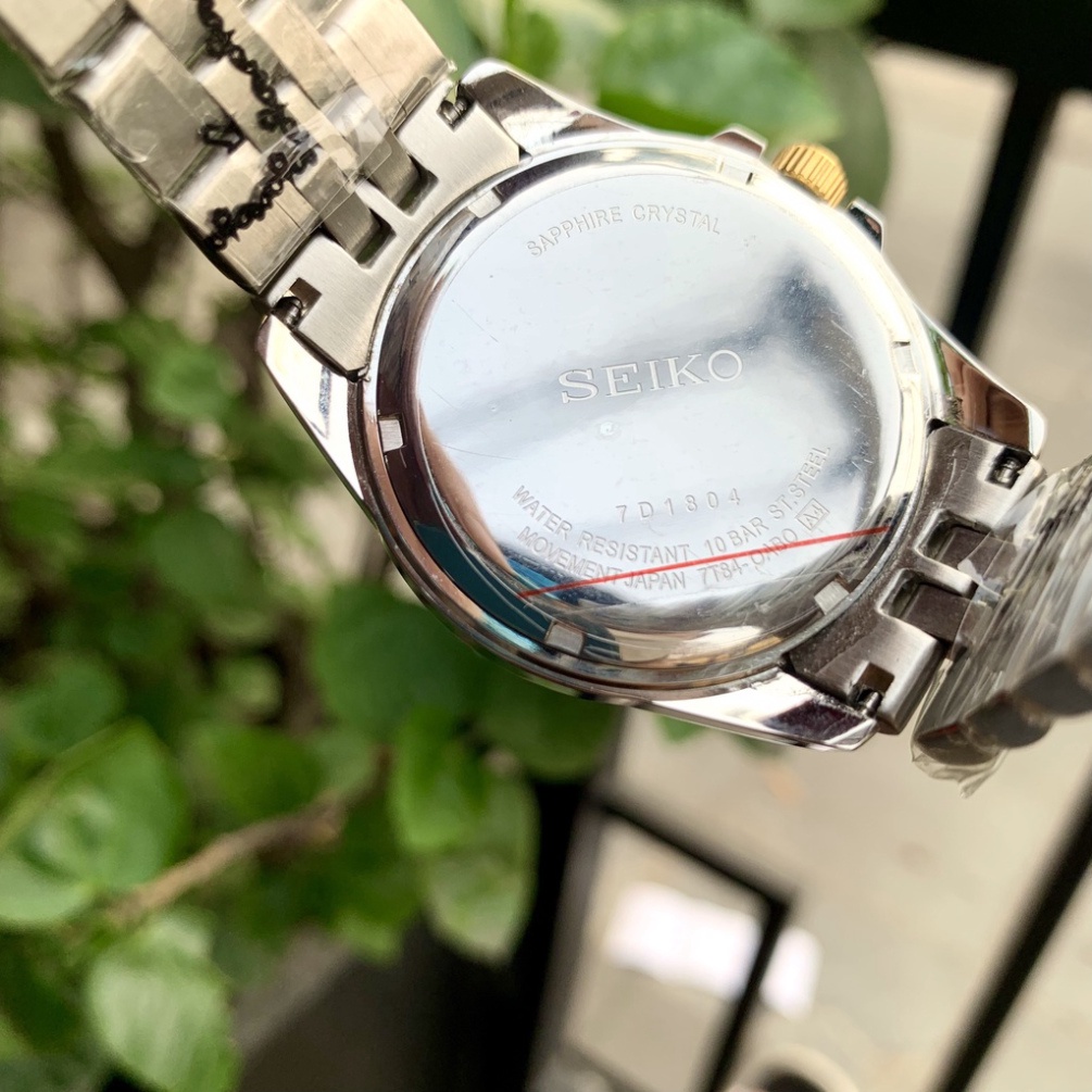 Đồng Hồ Nam Seiko Sapphire SK025 Mặt Trơn 2 lịch Máy Pin Nhật Chống xước Tuyệt Đối