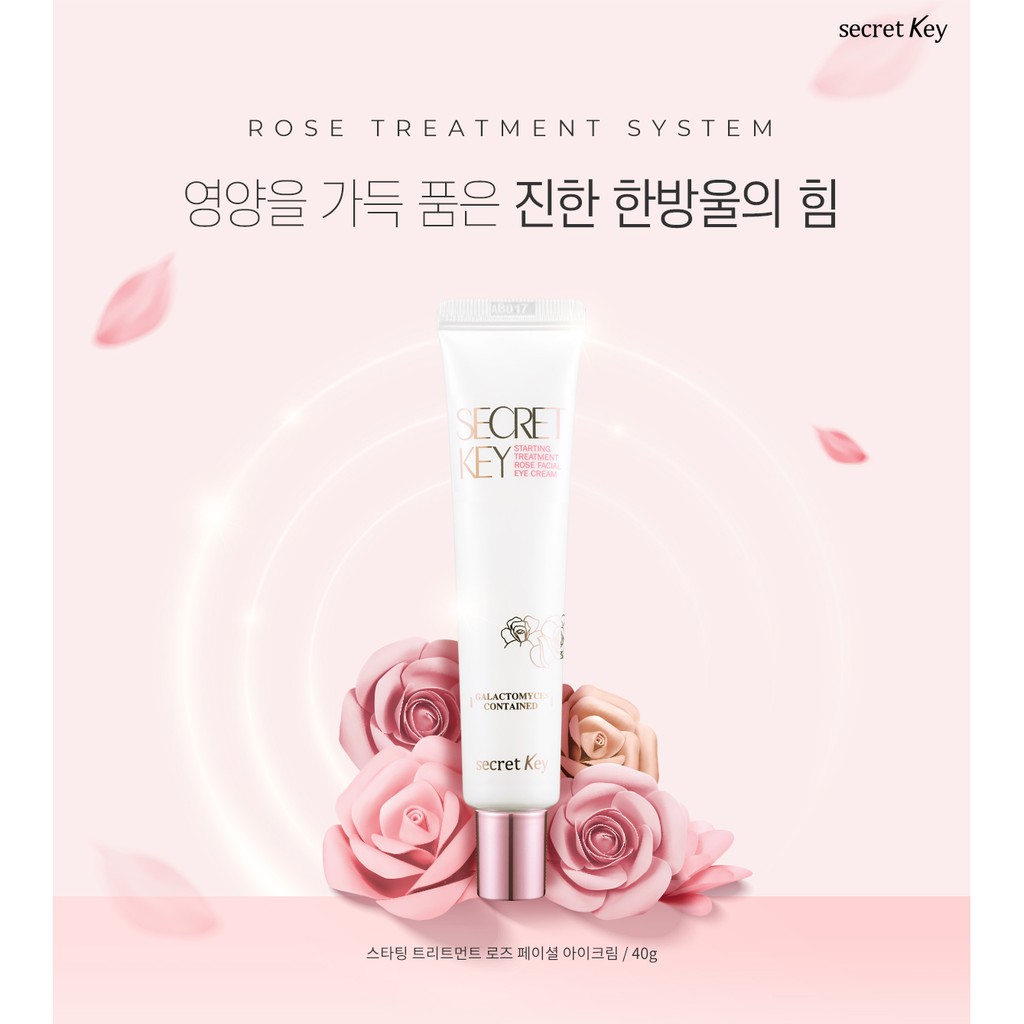 Kem dưỡng chống nhăn và trắng sáng vùng da quanh mắt Secret Key Starting Treatment Rose Facial Eye Cream 40g