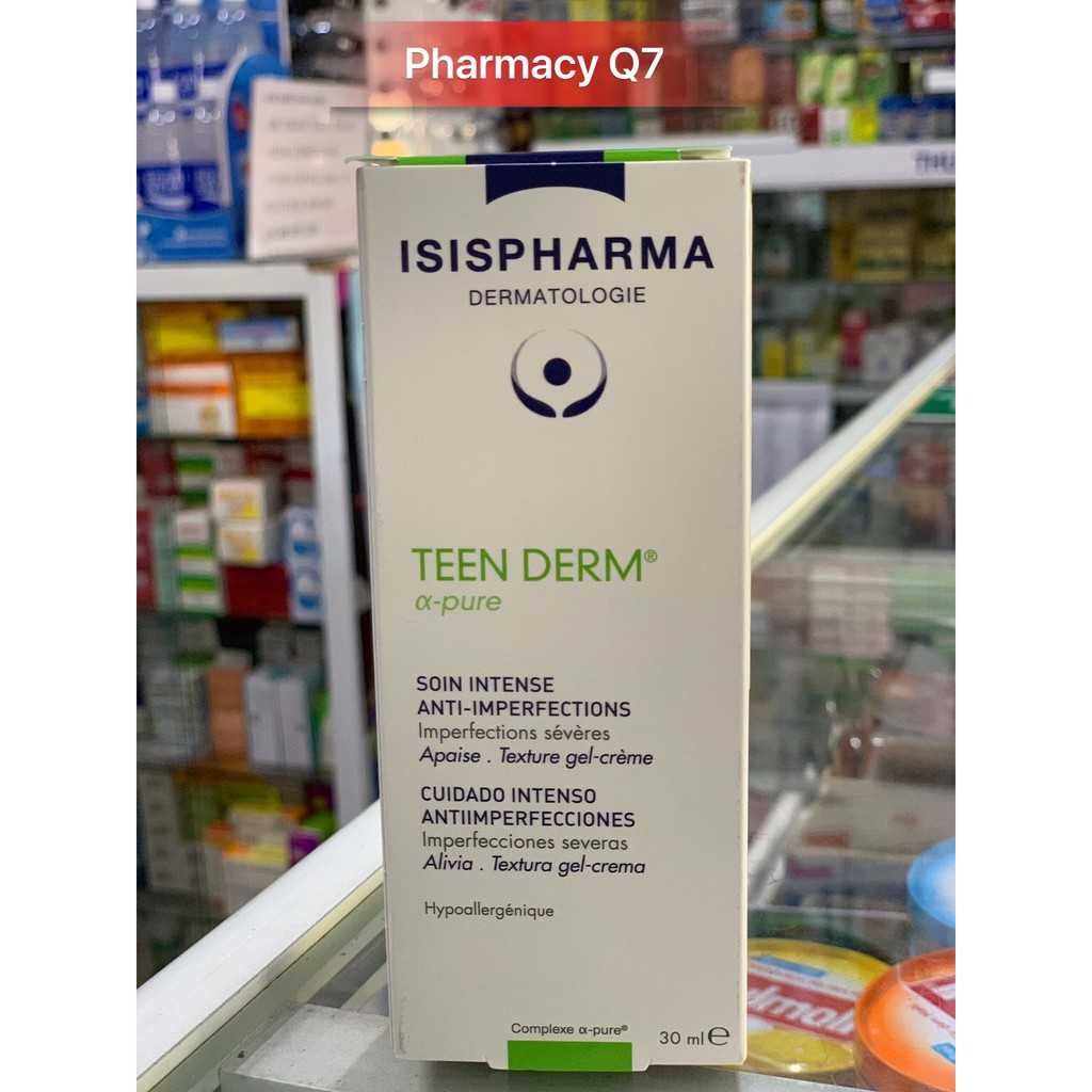 ✅ [CHÍNH HÃNG] TEENDERM GEL Kem Giảm Mụn Trứng Cá Teen Derm Alpha Pure Isis Pharma 30ml 5.0