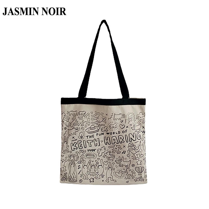 Túi Xách JASMIN NOIR Đeo Vai Vải Bạt Thời Trang Nữ Đơn Giản
