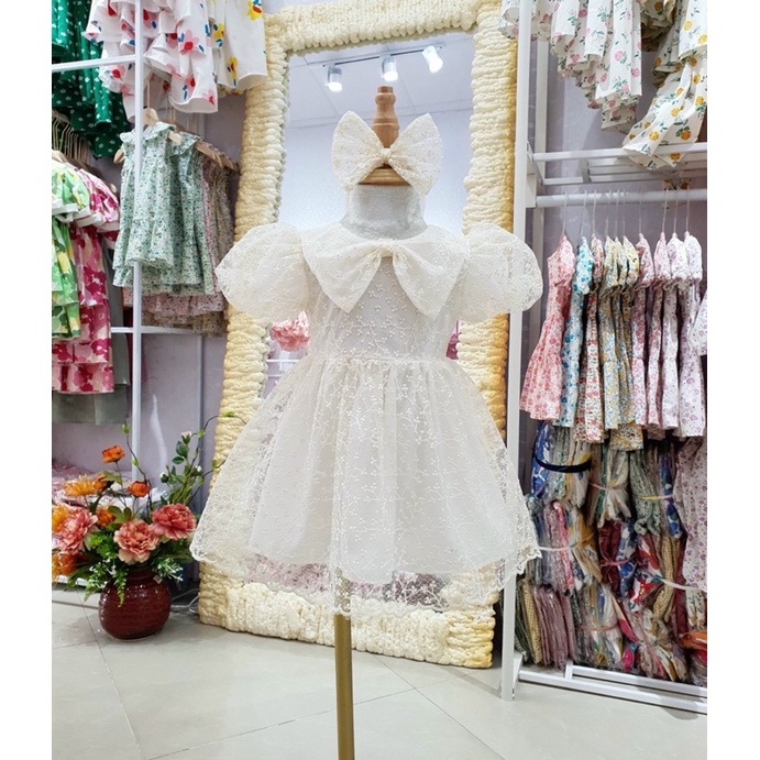 Váy công chúa kèm nơ xinh xắn cho bé