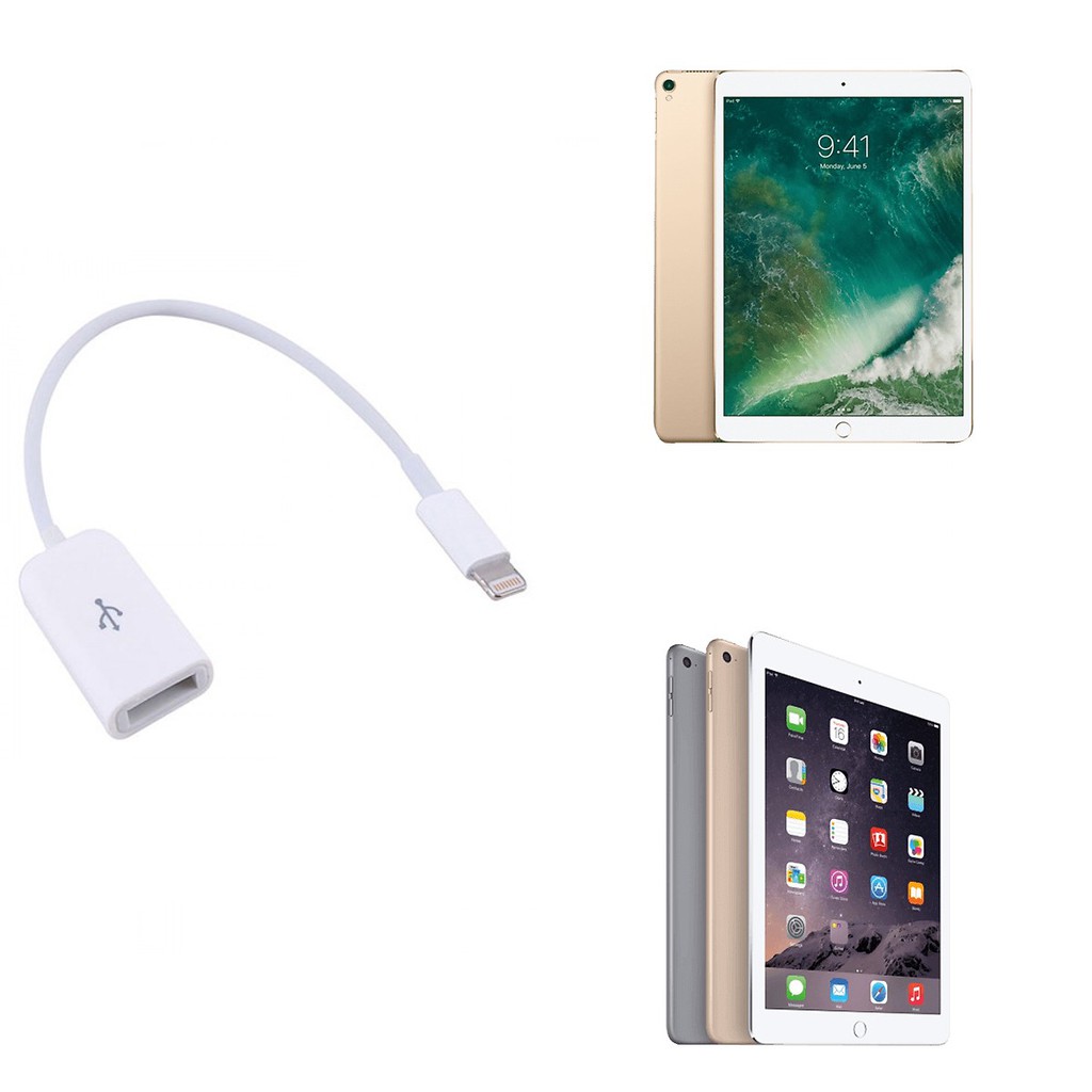 Cáp OTG iphone, iPad cổng Lightning kết nối bàn phím