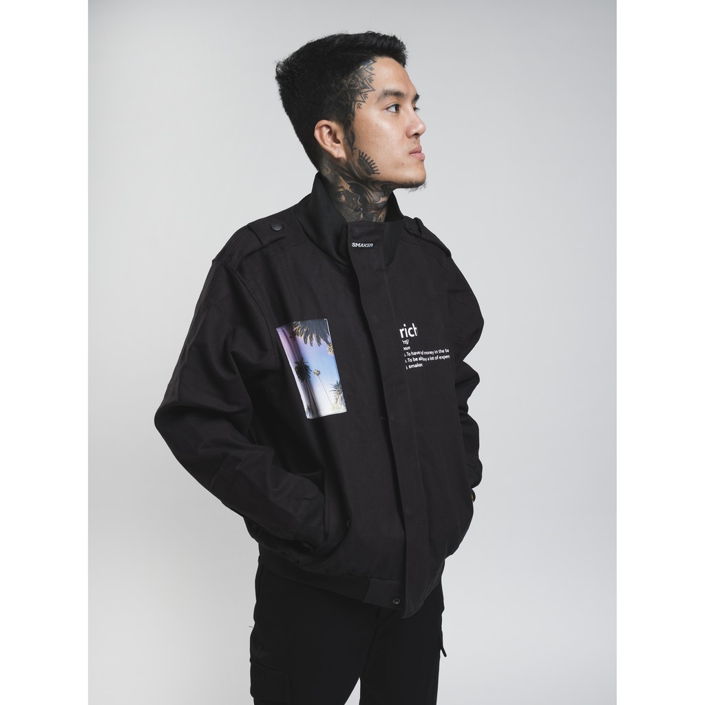 "RICH" KHAKI JACKET IN BLACK - [SMAKER] | BigBuy360 - bigbuy360.vn