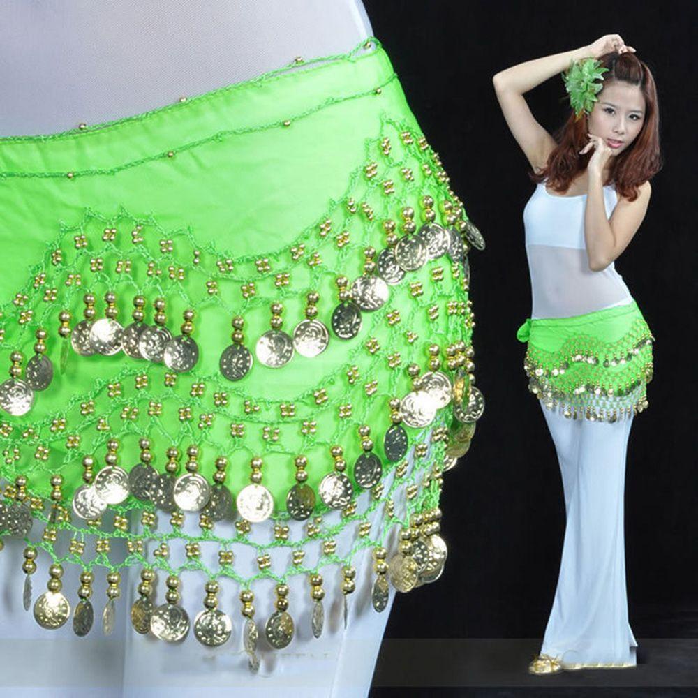 Chân Váy Phối Dây Xích Thời Trang Xinh Xắn Cho Nữ|Thắt Lưng Chiffon Đính 3 Đồng Xu Thời Trang