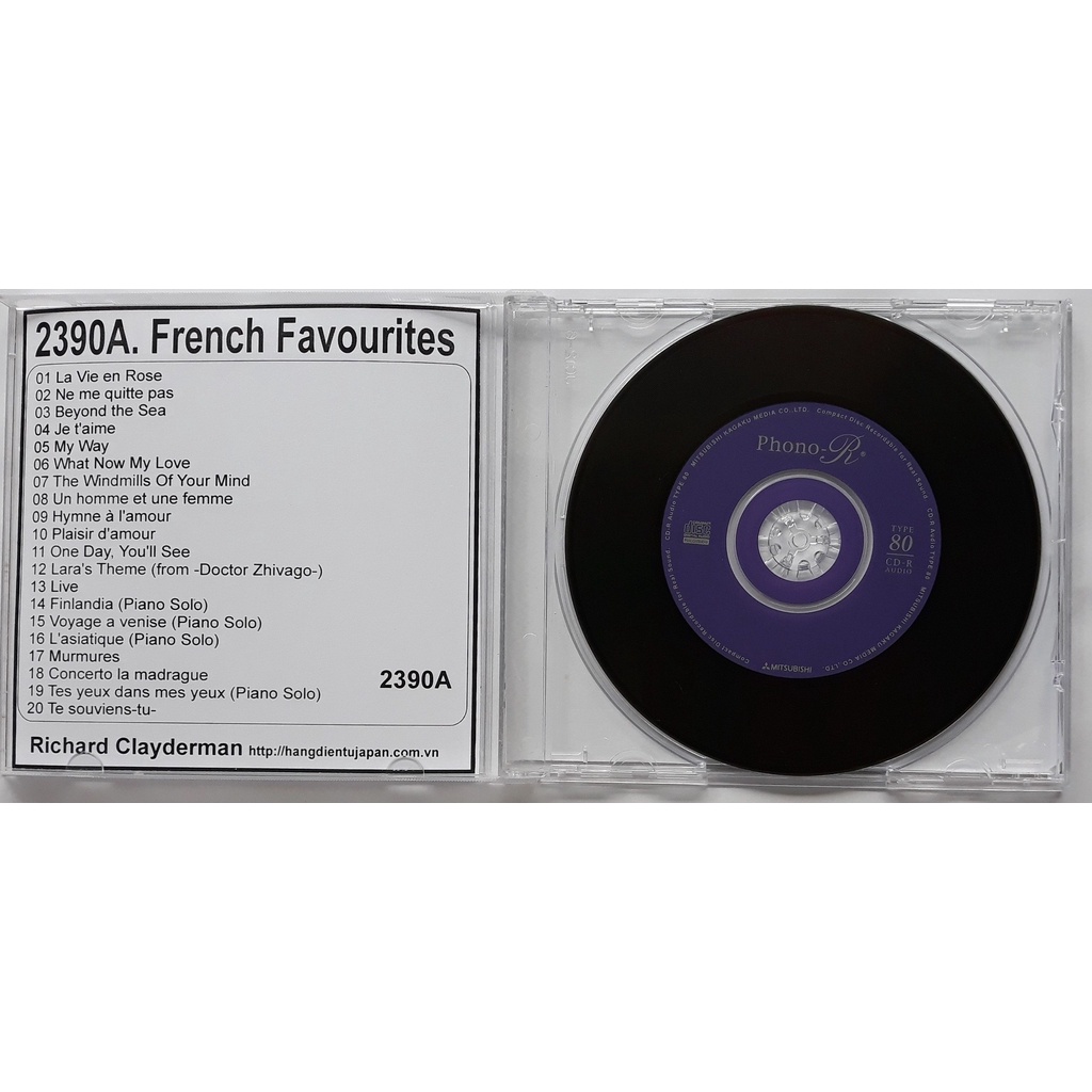 Bộ 4 CD nhạc hòa tấu Richard Clayderman ( 2390A - 2391B )